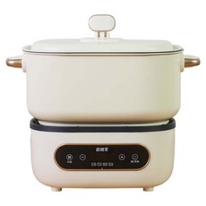 Cozii 廚膳寶 溫控多功能不沾料理鍋 象牙白, C1880, 普通型