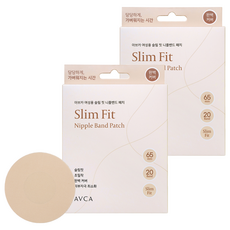 AVCA 女性圓形胸貼 膚色 65mm, 2個