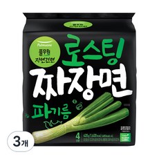 풀무원 로스팅 짜장 파기름 라면 105g, 12개