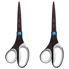 WESTCOTT 威思卡 鈦銳利不沾黏剪刀 8吋, 黑色 + 白色, 2支