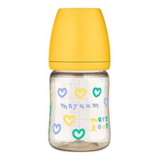 MOYUUM PPSU寬口奶瓶 170ml 蜜橙心心-安全耐用，寶寶喜愛, 1個