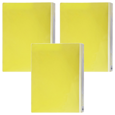 DaTaBanK 三田文具 3孔柔彩資料夾_黃, 3入, 黃