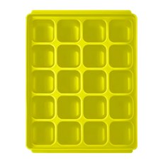 tgm 白金矽膠副食品冷凍儲存分裝盒，可按使用量調節 保鮮保存 適用於微波爐洗碗機冰箱, 200ml, 綠色, 1個