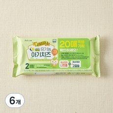 남양유업 드빈치 유기가공식품 인증 아기치즈 2단계 20매, 360g, 6개