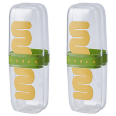 THE ZAKKA 繽紛色調便攜透明牙刷盒, 2個, 繽紛綠