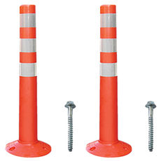 新都產業 一體式視線誘導棒 彈力棒 + 配件組, 橘色, 2套