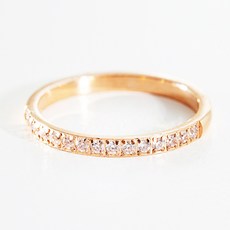 noid-b 女性醫療鋼半圈鋯石戒指