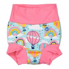 Splash About Happy Nappy Duo 銀離子3D雙層游泳尿布褲 彩虹熱氣球, XXL, 1件