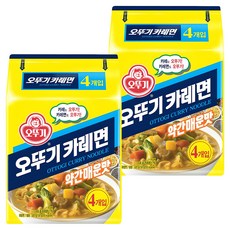 오뚜기 카레면 약간매운맛 130g, 8개