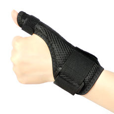 라운드픽 양손 공용 엄지손가락 손목보호대 블랙, 1개
