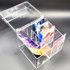 Ellie Shop 壓克力照片卡整理盒 4格, 1個, 透明