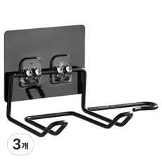 온예리 스테인리스 드라이기 걸이, 블랙, 3개