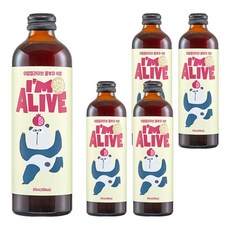 아임얼라이브콤부차 유리병 석류, 1개입, 5개, 315ml