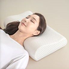 Leto 頸椎枕 + 枕頭套 + 可分離式內襯套組合, 白色, 1個