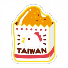 CCHING 青青文具 簡單生活 台灣意象造型磁鐵, 台灣雞排 白色