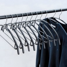 Frenzy 防肩角防滑圓弧鋼製衣架, 30個, 黑色