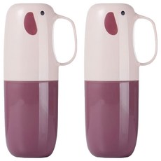 Wonine 旅行便攜牙刷收納盒, 2個, 粉色