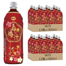 味丹 烏梅汁, 900ml, 24瓶