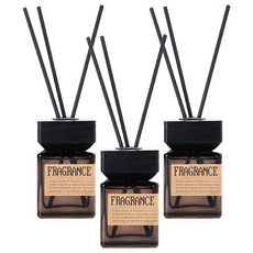 職日生 山川方蓋擴香瓶 江南茶館 3入 室內香氛 持久留香 天然植物萃取, 花茶香調, 100ml