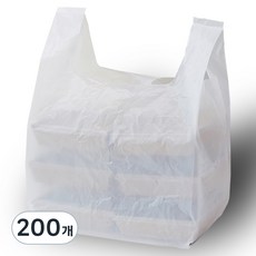 베로나 배달 음식용 무지봉투, 20L, 200개