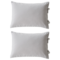 라뽐므 노르빅 호텔 베이직 베개솜 + 베개커버 리본형 세트, 퓨어화이트 + 애쉬그레이, 2세트
