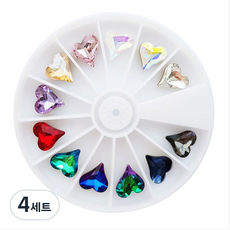 NAILROOM美甲飾品 no 338 玻璃水滴寶石組, 4組, no.329 玻璃心石套裝