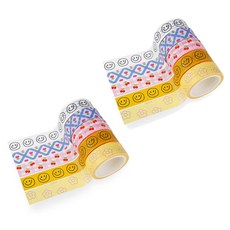 IndiK 微笑遮蔽膠帶 5種組, 2套, 混合顏色