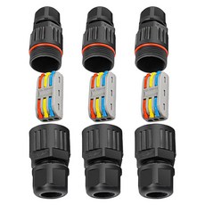 戶外防水電線連接器 3P WF303, 3個
