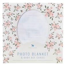 Little Unicorn 創意拍照禮盒組，柔軟舒適，輕柔透氣，精裝禮盒, 水彩玫瑰, 1組, 120x120cm