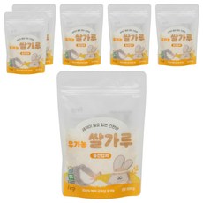 퍼기 유기농 이유식 쌀가루 중간입자, 200g, 6개