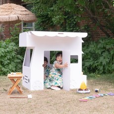 키즈바래 너만의 캠핑카가 되길바래 종이집, 화이트, 1개