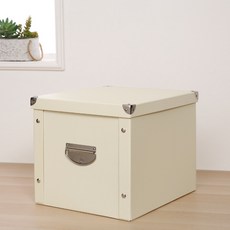 耐用的簡單紙質生活盒 34 x 31 x 29cm, 08 象牙色, 1個