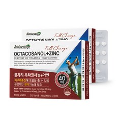 네추럴라이즈 풀차지 옥타코사놀 + 아연 60정, 2개