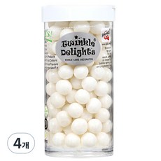 트윙클딜라이트 화이트 펄 스프링클 원형 8mm, 70g, 4개