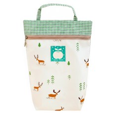 Coney Island 幼兒園多功能防水袋, 麋鹿 綠色 + 白色