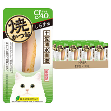 INABA CIAO 啾嚕 燒鰹魚條 YK-03, 吻仔魚風味, 12包, 30g