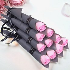 아르띠콜로 조화 장미 한송이 비누꽃다발, 첫사랑핑크, 10개