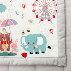 wisemama 孩童純棉雙面墊, 動物世界款