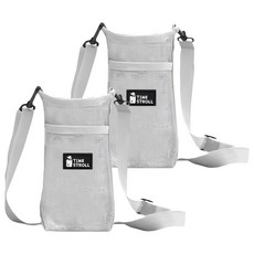 網紗水壺背袋, 透氣網布, 19cm x 10cm x 5cm, 背袋長度30~60cm, 灰, 1組