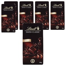 Lindt 瑞士蓮 經典黑巧克力, 6包, 100g