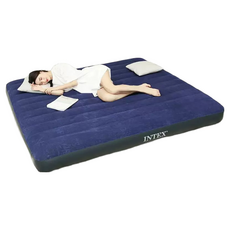 INTEX 雙人線拉空氣床, 深藍色, 137 x 191 x 25cm