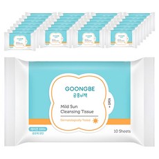 GOONGBE 宫中秘策 溫和防曬潔膚濕巾, 10枚入, 30個