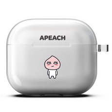 Wi Friends AirPods 3圖案印花透明耳機保護殼, 單品, Stand Apeach