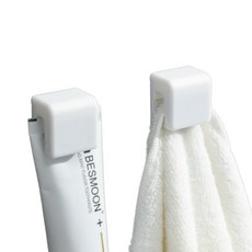 LivingHomeDetail 家用免鑽孔夾式牙膏架, 白色, 12個