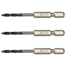 EX-POWER 智能六角階梯鑽 M 3.4 ETL-34H, 3個