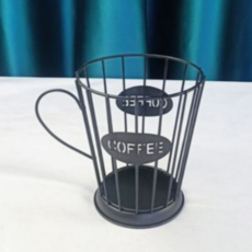 인조이굿즈 컵모양 커피 캡슐 보관함 소형, 블랙, 1개