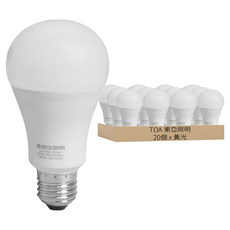 TOA 東亞照明 全電壓 LED 球泡燈 E27 13W 3000K LLA18EV-13AAL 20個, 黃光