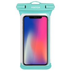 Yoitch 防水手機袋+掛繩, 薄荷綠, 1個