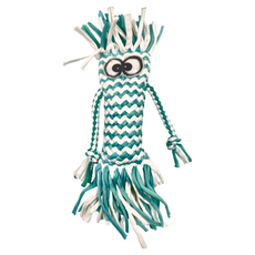 Little poppet 小小毛孩 寵物發聲玩具 會叫的棉繩人 - 藍綠棉布, 27 x 27cm, 藍綠, 1個