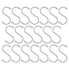 Block Mart 多用途S形掛鉤 附蓋款 11cm, 銀色, 20個